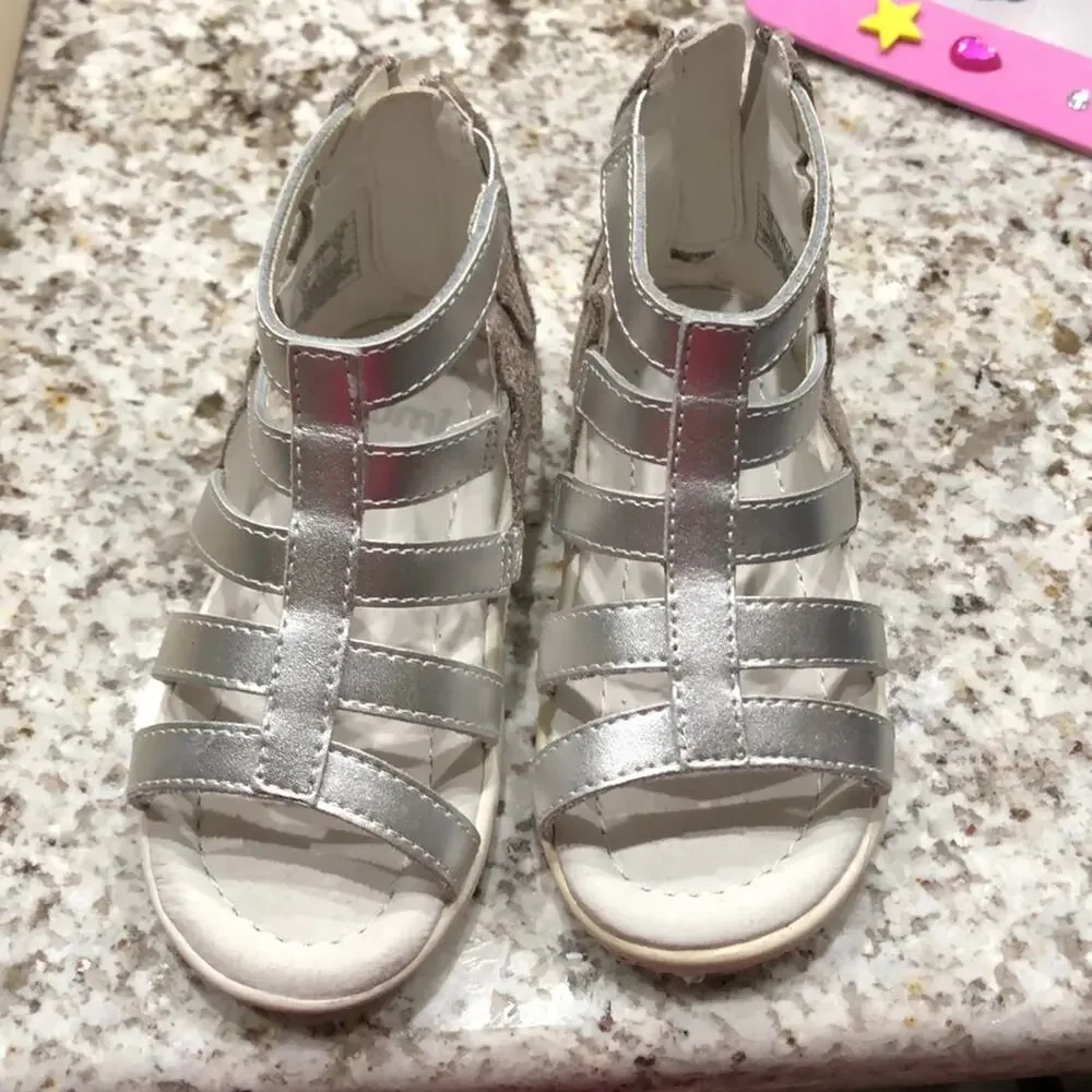 Umi gladiator sandal silver 7 worn once leather